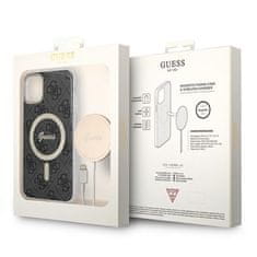 Guess Guess Bundle Pack MagSafe 4G - MagSafe etui za iPhone 11 + komplet polnilnika (črna/zlata)