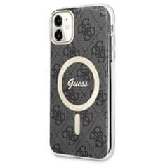 Guess Guess Bundle Pack MagSafe 4G - MagSafe etui za iPhone 11 + komplet polnilnika (črna/zlata)