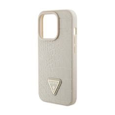 Guess Guess Croco Triangle Metal Logo - Etui iPhone 15 Pro Max (złoty)