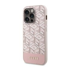 Guess Ohišje Guess GCube Stripes MagSafe - iPhone 14 Pro (roza)