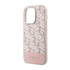 Guess Ohišje Guess GCube Stripes MagSafe - iPhone 14 Pro (roza)