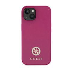 Guess Guess 4G Strass Metal Logo - Ohišje za iPhone 15 (roza)