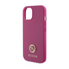 Guess Guess 4G Strass Metal Logo - Ohišje za iPhone 15 (roza)