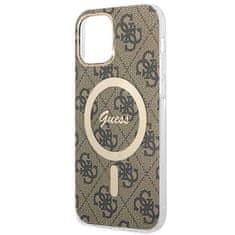 Guess Guess Bundle Pack MagSafe 4G - MagSafe etui za iPhone 12 / iPhone 12 Pro + komplet polnilnika (rjava/zlata)