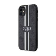 Guess Guess 4G Printed Stripes MagSafe - ohišje za iPhone 11 (črno)