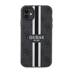 Guess Guess 4G Printed Stripes MagSafe - ohišje za iPhone 11 (črno)