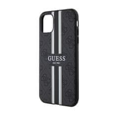 Guess Guess 4G Printed Stripes MagSafe - ohišje za iPhone 11 (črno)