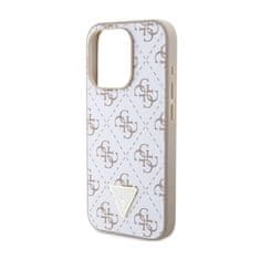 Guess Guess 4G Triangle Metal Logo - Ohišje za iPhone 15 Pro (belo)