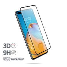 Crong Crong 3D Armour Glass - 9H kaljeno steklo za celoten zaslon telefona Huawei P40 + okvir za namestitev