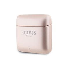 Guess Guess Printed Logo - slušalke Bluetooth TWS + polnilna torbica (roza)