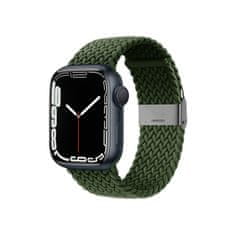 Crong Crong Wave Band - pleten trak za Apple Watch 38/40/41 mm (zelen)