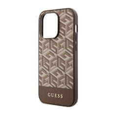 Guess Ohišje Guess GCube Stripes MagSafe za iPhone 14 Pro Max (rjavo)