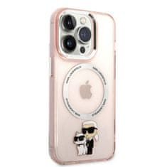 Karl Lagerfeld Karl Lagerfeld IML NFT Karl &amp; Choupette Magsafe - Ohišje za iPhone 14 Pro (roza)