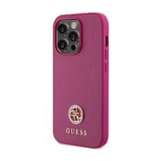 Guess Guess 4G Strass Metal Logo - Etui iPhone 15 Pro Max (różowy)