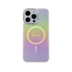 Guess Guess IML Iridescent MagSafe - ohišje za iPhone 15 Pro Max (roza)