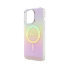 Guess Guess IML Iridescent MagSafe - ohišje za iPhone 15 Pro Max (roza)