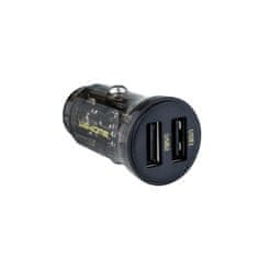 Wekome WEKOME WP-C40 Vanguard Series - Avtomobilski polnilnik 2 x USB-A Hitro polnjenje 15 W (črno / prozorno)