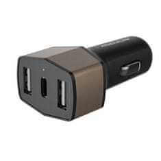 Nillkin Nillkin Celerity avtomobilski polnilnik - Avtomobilski polnilnik 2x USB + USB-C, 32 W (zlati)