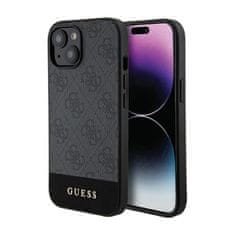 Guess Guess 4G Bottom Stripe Metal Logo Collection - Ohišje za iPhone 15 (sivo)