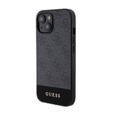 Guess Guess 4G Bottom Stripe Metal Logo Collection - Ohišje za iPhone 15 (sivo)