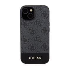 Guess Guess 4G Bottom Stripe Metal Logo Collection - Ohišje za iPhone 15 (sivo)