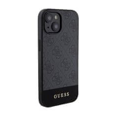 Guess Guess 4G Bottom Stripe Metal Logo Collection - Ohišje za iPhone 15 (sivo)