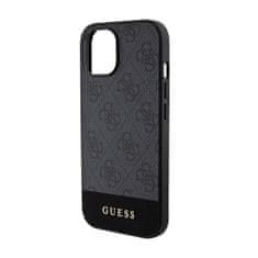 Guess Guess 4G Bottom Stripe Metal Logo Collection - Ohišje za iPhone 15 (sivo)