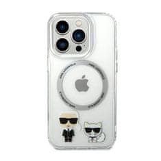 Karl Lagerfeld Karl Lagerfeld Karl &amp; Choupette Aluminium MagSafe - ohišje za iPhone 14 Pro (prozorno)