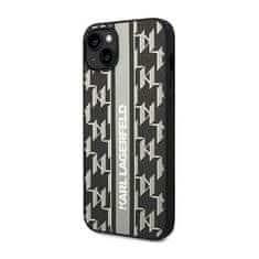 Karl Lagerfeld Karl Lagerfeld Monogram Stripe - Ohišje za iPhone 14 Plus (sivo)