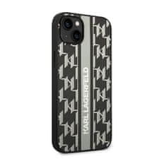 Karl Lagerfeld Karl Lagerfeld Monogram Stripe - Ohišje za iPhone 14 Plus (sivo)