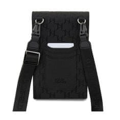 Karl Lagerfeld Karl Lagerfeld Saffiano Monogram Iconic - Crossbody torbica za telefon (črna)