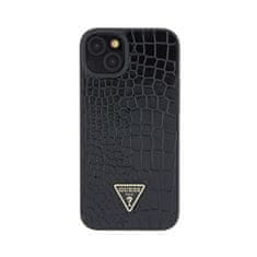 Guess Guess Croco Triangle Metal Logo - Ohišje za iPhone 15 (črno)