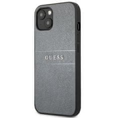 Guess Guess Saffiano Metal Logo Stripes - Ohišje za iPhone 13 (sivo)