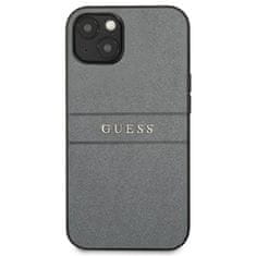 Guess Guess Saffiano Metal Logo Stripes - Ohišje za iPhone 13 (sivo)