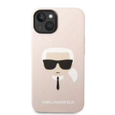 Karl Lagerfeld Karl Lagerfeld Silikonsko ohišje Iconic Karl`s Head MagSafe - ohišje za iPhone 14 Plus (roza)