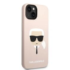 Karl Lagerfeld Karl Lagerfeld Silikonsko ohišje Iconic Karl`s Head MagSafe - ohišje za iPhone 14 Plus (roza)