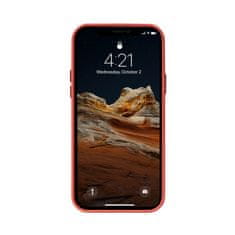 NEW Crong Essential Cover Magnetic - usnjeni ovitek MagSafe za iPhone 12 Pro Max (rdeč)
