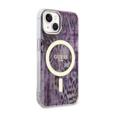 Guess Guess Leopard MagSafe - ohišje za iPhone 14 (roza)