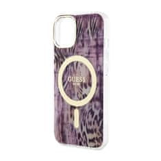 Guess Guess Leopard MagSafe - ohišje za iPhone 14 (roza)