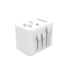 Energizer Energizer Ultimate - EU / US / AU / UK polnilec / potovalni adapter + 2x USB-A in USB-C s certifikatom MFi (bela)