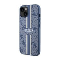 Guess Guess 4G MagSafe etui za iPhone 14 Plus s potiskanimi črtami (modri)