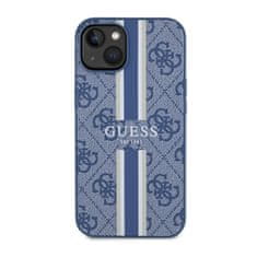 Guess Guess 4G MagSafe etui za iPhone 14 Plus s potiskanimi črtami (modri)