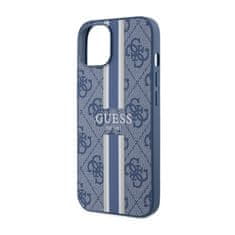 Guess Guess 4G MagSafe etui za iPhone 14 Plus s potiskanimi črtami (modri)