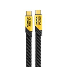 Wekome WEKOME WDC-192 Mecha Series - priključni kabel za hitro polnjenje USB-C na USB-C 100W 1,2 m (rumena)