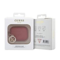 Guess Guess 3D gumijast 4G diamantni okras - etui za AirPods Pro 2 (rdeč)