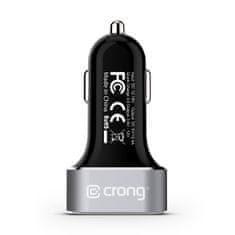 Crong Avto polnilec Crong Power 30W - USB QuickCharge 3.0 + USB 2,4A avto polnilec (aluminij)