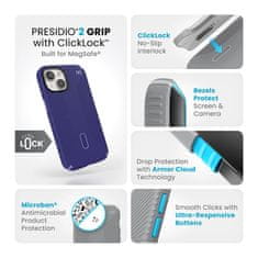 Speck Speck Presidio2 Grip ClickLock & MagSafe - ohišje za iPhone 15 / iPhone 14 / iPhone 13 (Future Blue / Purple Ink)