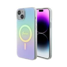 Guess Guess IML Iridescent MagSafe - Ohišje za iPhone 15 Plus (turkizno)