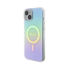 Guess Guess IML Iridescent MagSafe - Ohišje za iPhone 15 Plus (turkizno)