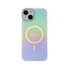 Guess Guess IML Iridescent MagSafe - Ohišje za iPhone 15 Plus (turkizno)